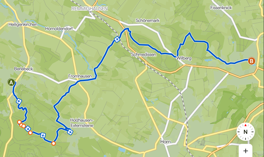 Auf dem Residenzweg von Berlebeck nach Bad Meinberg Auf dem Residenzweg von Berlebeck nach Bad Meinberg